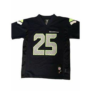 Youth Medium Seattle Seahawks Football Jersey Blue Boys Medium 25 SHERMAN
